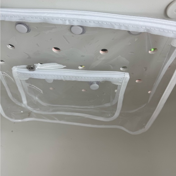 Original Bogg Large Red and White Basketball Tote Bag - Picture 4 of 4